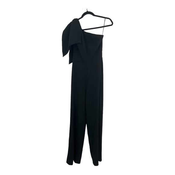 Dress the Population Jumpsuit Tiffany One shoulder black size Small S - Picture 2 of 6